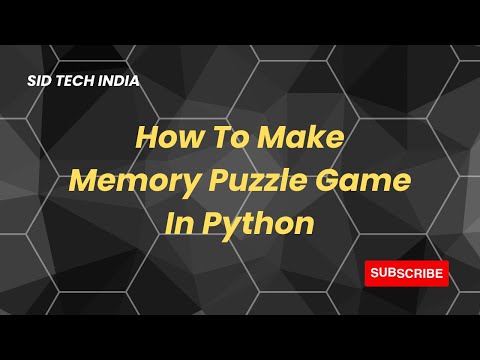 How To Make Memory Puzzle Game In Python | JJD - Adventure