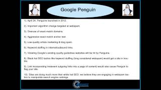 Google Panda Update 2012 Vs Google Penguin