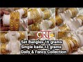 GRT Gold Bangles Dailywear Fancy wear Single kada Collections from 13 grams | Tnagar GRT jewellery