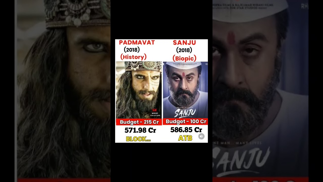 Padmavat vs Sanju movie comprises and Box office collections life time collections 