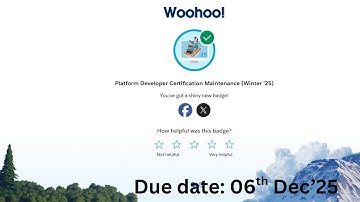 Platform Developer Certification Maintenance (Winter ’25) | Latest Challenge Solved By Abhishek