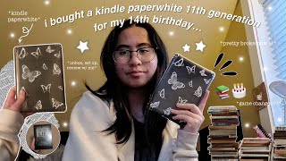 i bought a kindle paperwhite bc books are expensive… set up w/ me! *14th birthday* | Leanna Chow