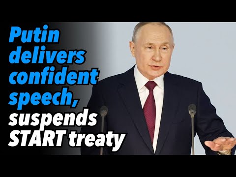 Putin delivers confident Federal Assembly speech, suspends START nuclear treaty