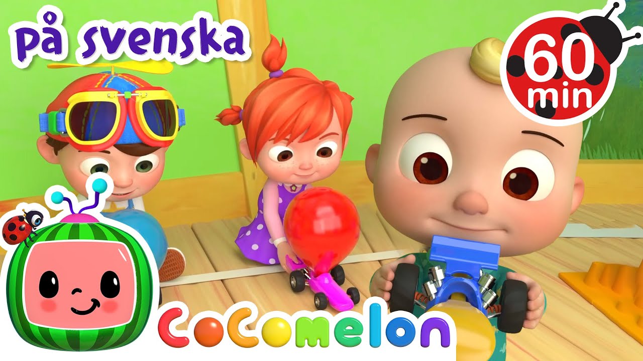 Snabba Ballongbilar! Vem Tar Hem Segern? 🏎️🚗| Sånger för Barn | CoComelon Svenska