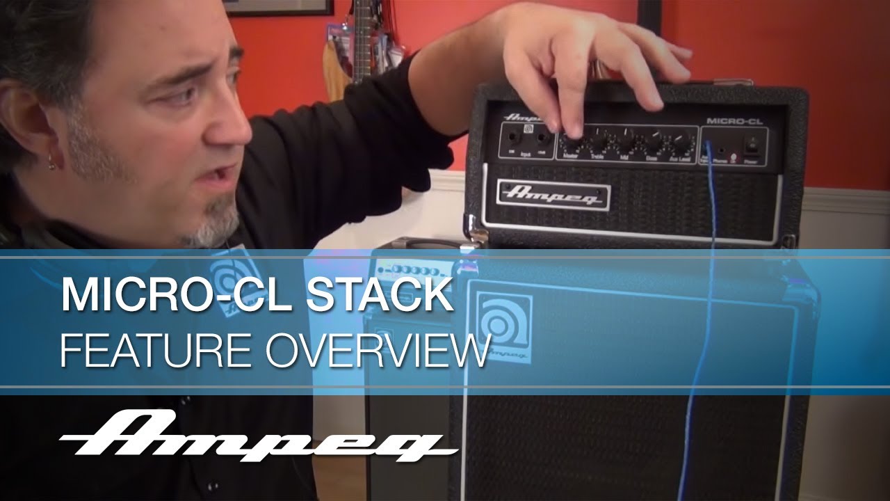 Ampeg Micro Cl Stack Bass Head And Cabinet Feature Overview