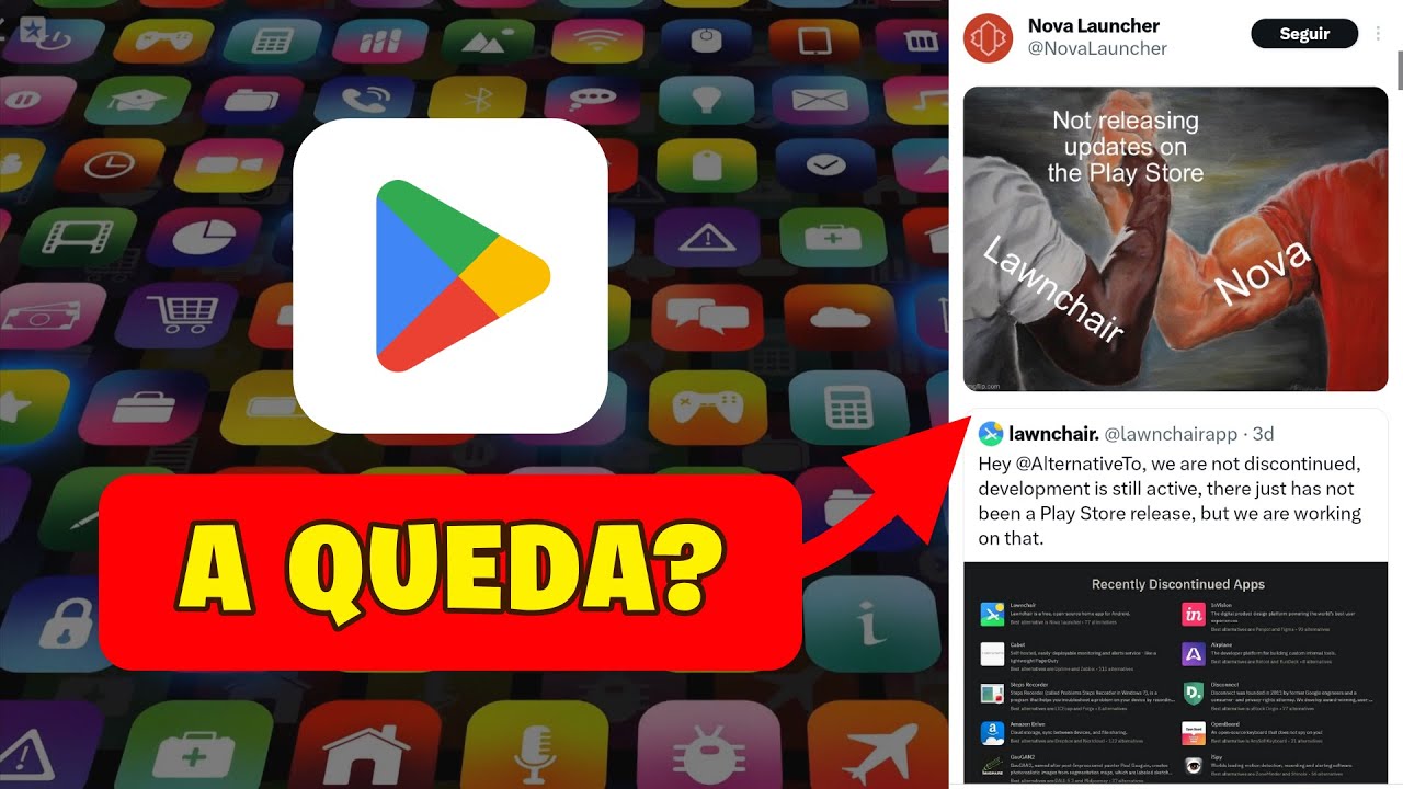 A QUEDA DA GOOGLE PLAY STORE? MUDANÇAS E APPS SAINDO DE LÁ! - YouTube