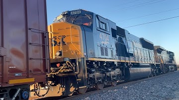 CSX M510 passes Anna at MP 105 with friendly crew, cool K5LA, and Flared SD70AC trailing!!!