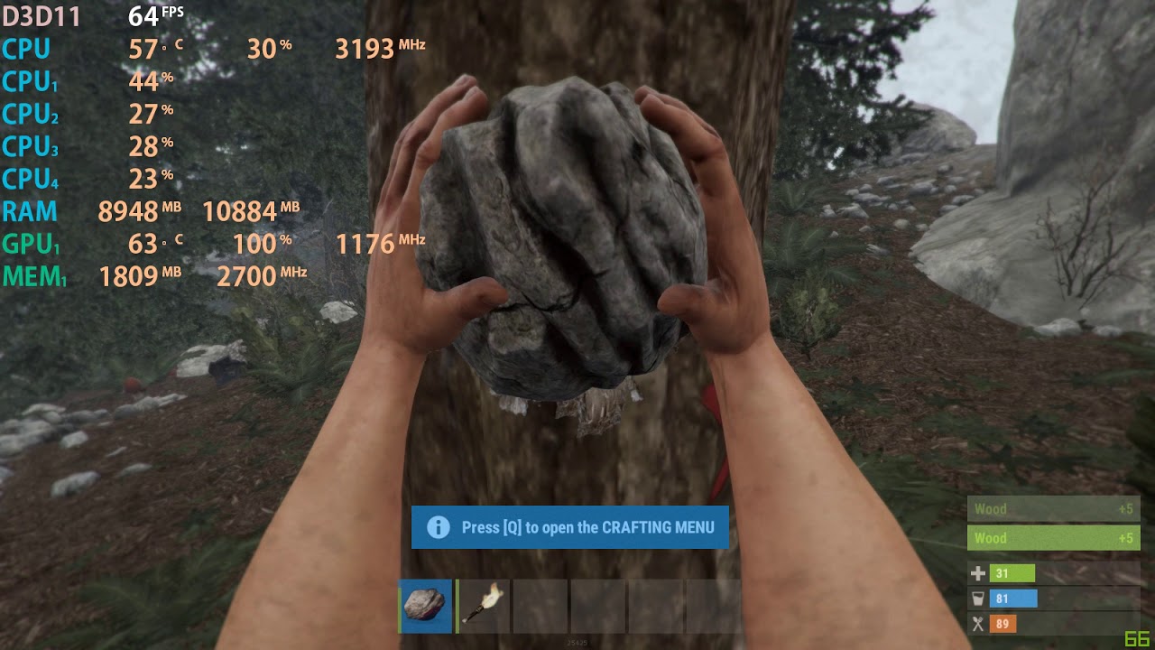 RUST - GTX 750 ti - i5 2400 - 12GB RAM - 1080p