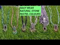 pastel colours natural stone beads...simple wear malalu bonala special look