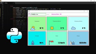 Aplicación meteorológica con  la API  OpenWeatherMap y Tkinter en Python
