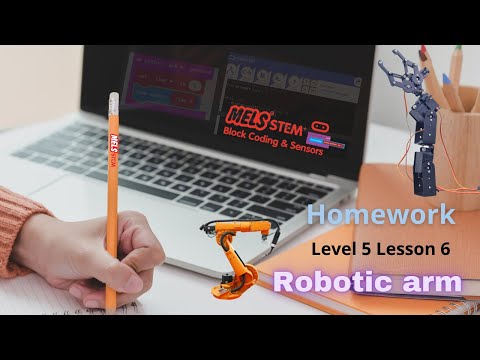 Micro:bit Homework - Micro:bit Level 5 Lesson 6 Robotic Arm - Apply Function || MELS Coding || STEM|