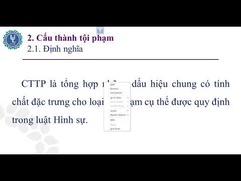 Video CHƯƠNG 4- CẤU THÀNH TỘI PHẠM - Đại học Luật - Tp. Hồ... - YouTube