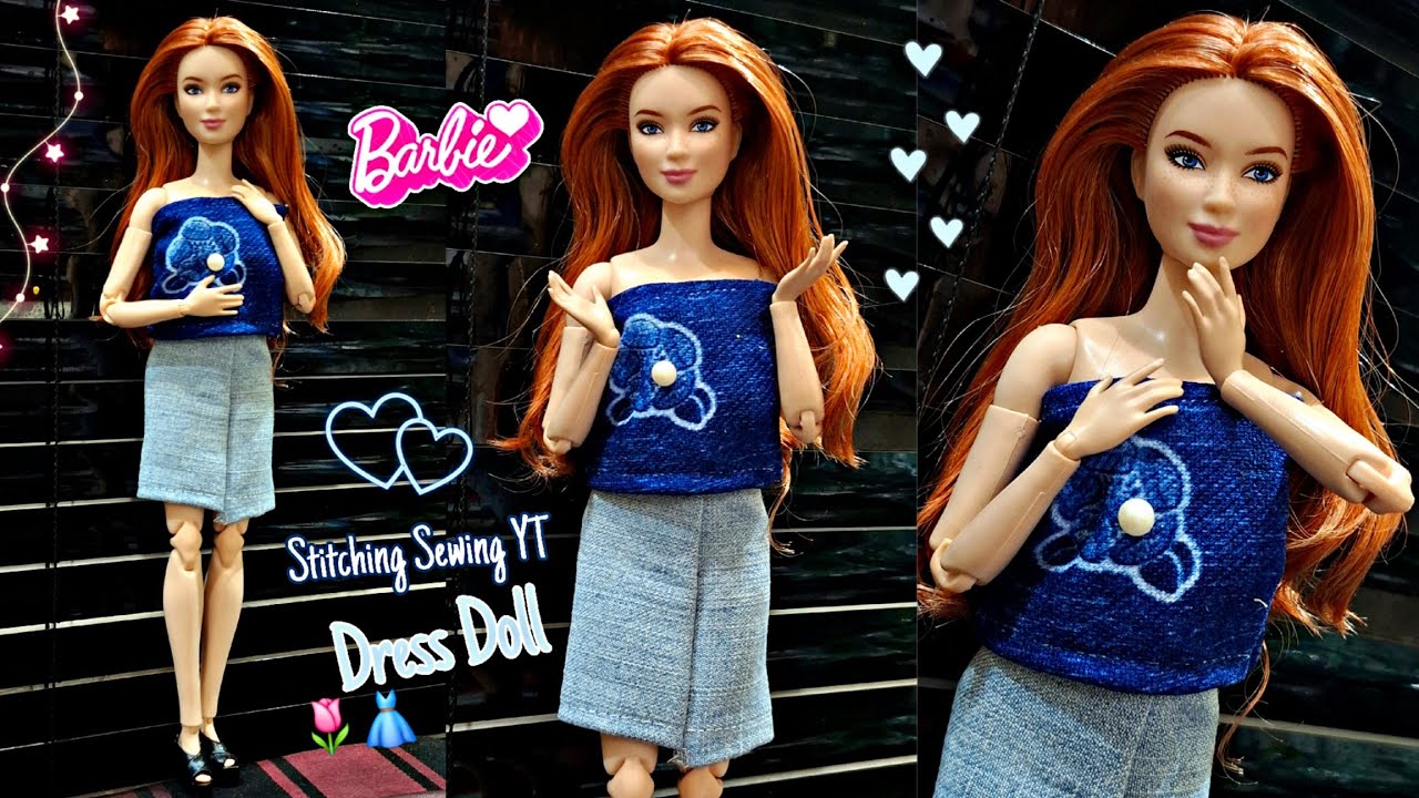 Doll dress 👗 | How to Make doll dress | 🌷✨️❤️ Cute Stitching Sewing YT