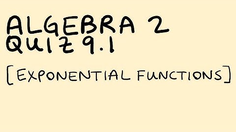 Exponential Functions Quiz