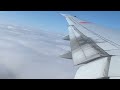 Ana b777 takeoff and breaking through clouds over chicago ohare