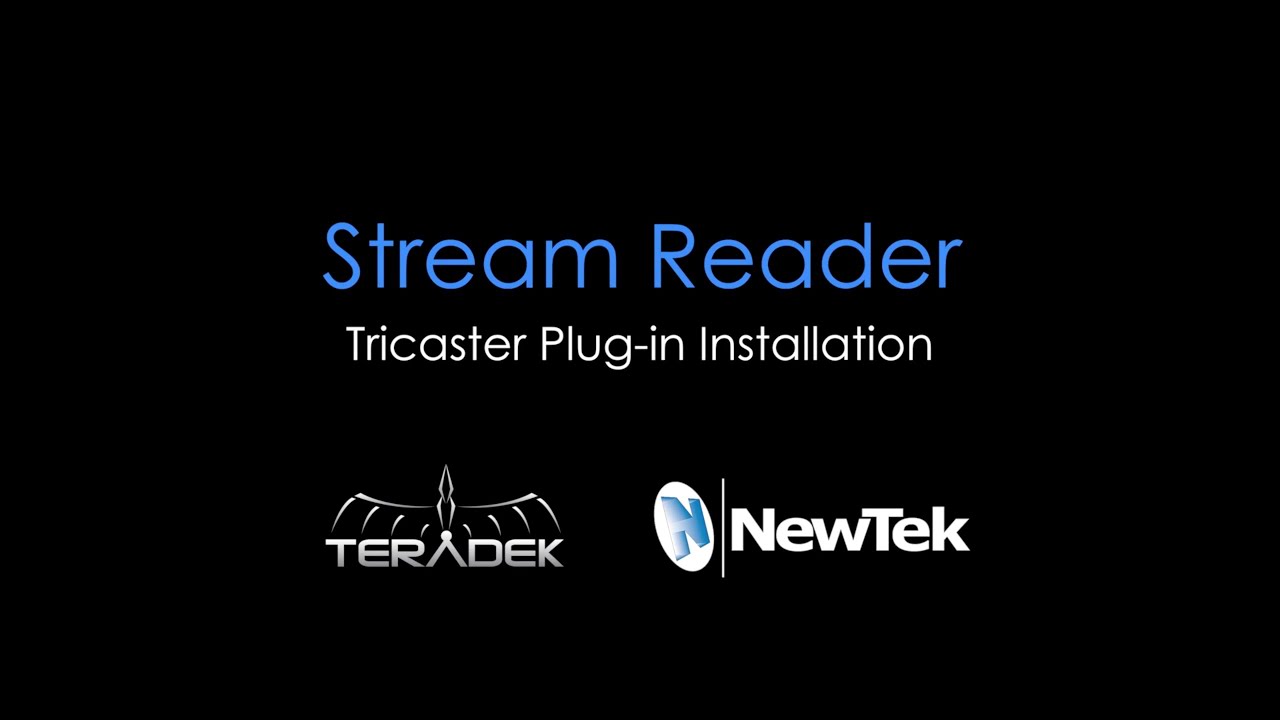 Tricaster Stream Reader: Installation - YouTube