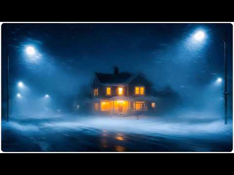 The Safest I've Ever Slept in a Whiteout: Heavy Blizzard Swallowing a Lone House | Windy ASMR