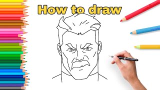 How to draw Omni Man ( Invincible ) step by step | easy comic art
