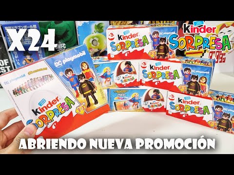 ABRIENDO 24 DE LOS NUEVOS KINDER SORPRESA DE DC Y PLAYMOBIL - JESUSNOID ...