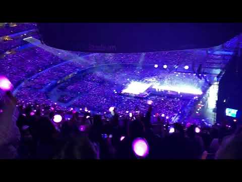 BTS CONCERT DAY 4 SOFI STADIUM. TOP VIEW. PERMISSION TO DANCE. MY UNIVERSE