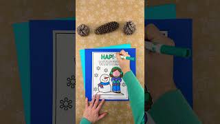 Happy winter coloring pages for kids #coloringpages #winteractivities #kindergartenactivities