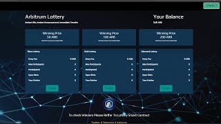 Create Blockchain Game On Any Network | Arbitrum Lottery 2023 screenshot 5