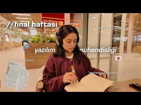 büte kalmadığım bir final haftası 👩🏻‍💻📚💌 | yazılım mühendisliği, dersler, kütüphane