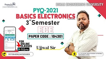 BEU PYQ-2021 Basic Electronics 2021 3rd Sem. ECE Objective #electronic #basicelectronic #beu #aku
