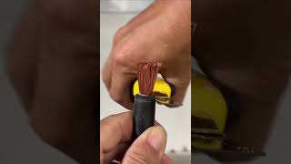 A trick master electricians use to attach wire connectors. #electrician #DIY #tips #tricks #asmr