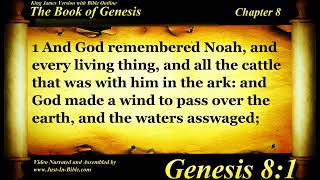 Genesis Chapter 8 - Bible Book 01 - The Holy Bible KJV Read Along Audio/Video/Text