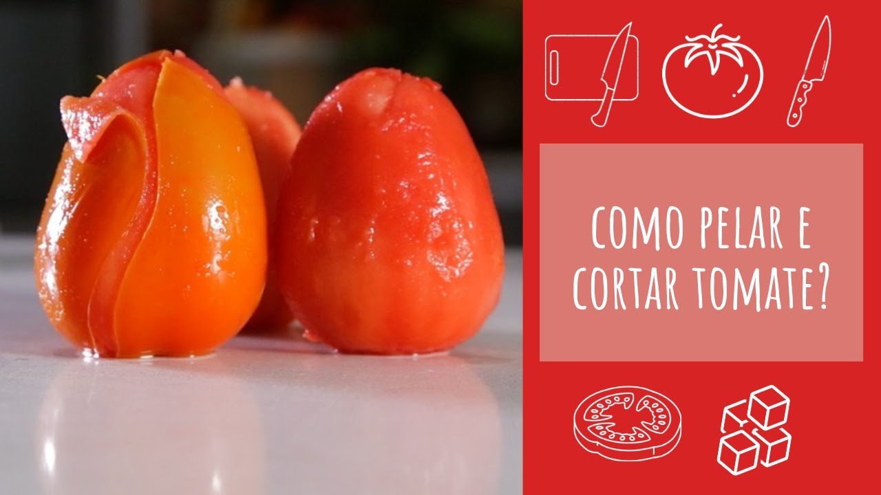 Como pelar e cortar tomate_