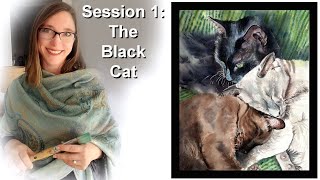 3 Siamese - Session 1 - Black Cat - Soft Fur, Green Eyes - Watercolor Tutorial 4 Beginners screenshot 1