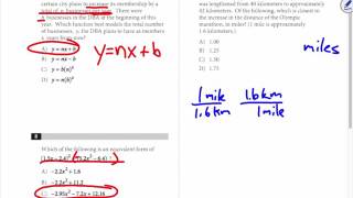 SAT Math Test 5 Part 4 Problem 9