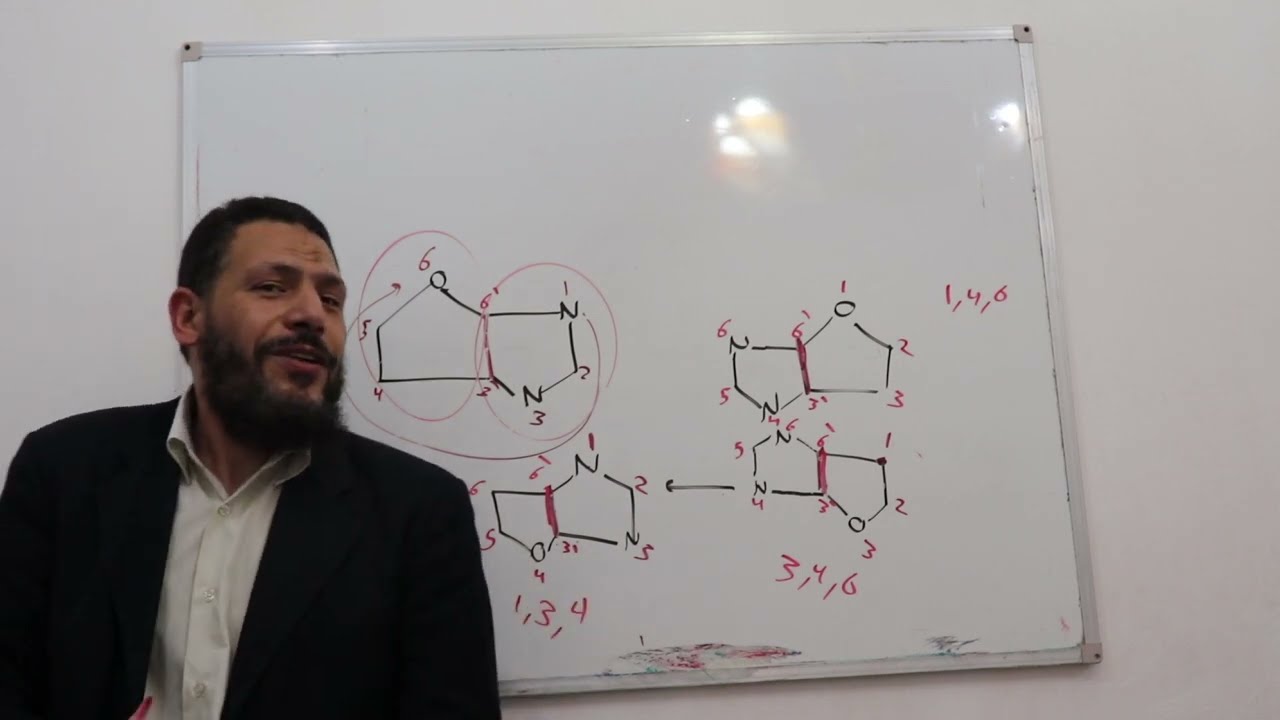 الترقيم الخارجي للمركبات الحلقية الغير متجانسة جزء أول  the numbering of a hole system part 1
