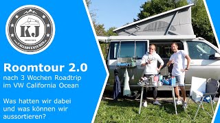 Roomtour nach 3 Wochen Roadtrip im VW California - Was wir dabei hatten und was wir aussortieren?