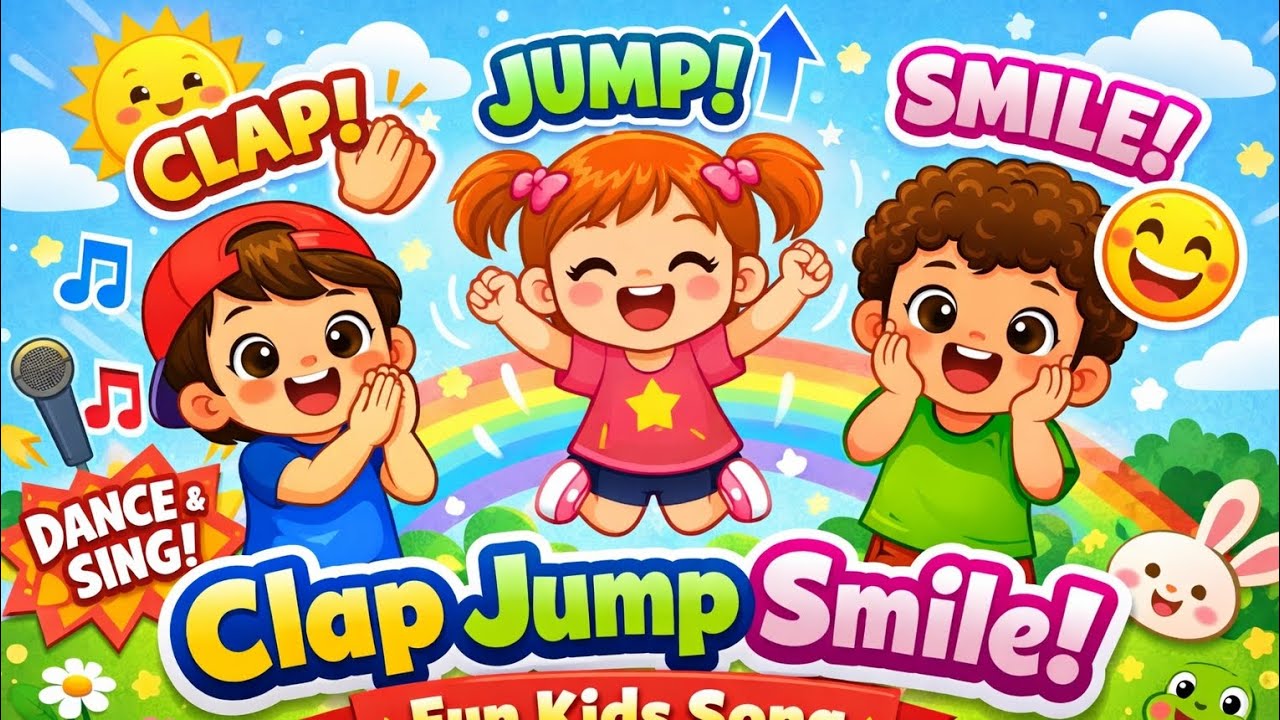 “Clap Jump Smile | Fun Kids Song 🎶 | Happy Dance Song for Children”