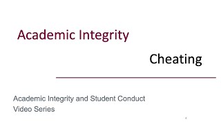 Academic Integrity - Cheating