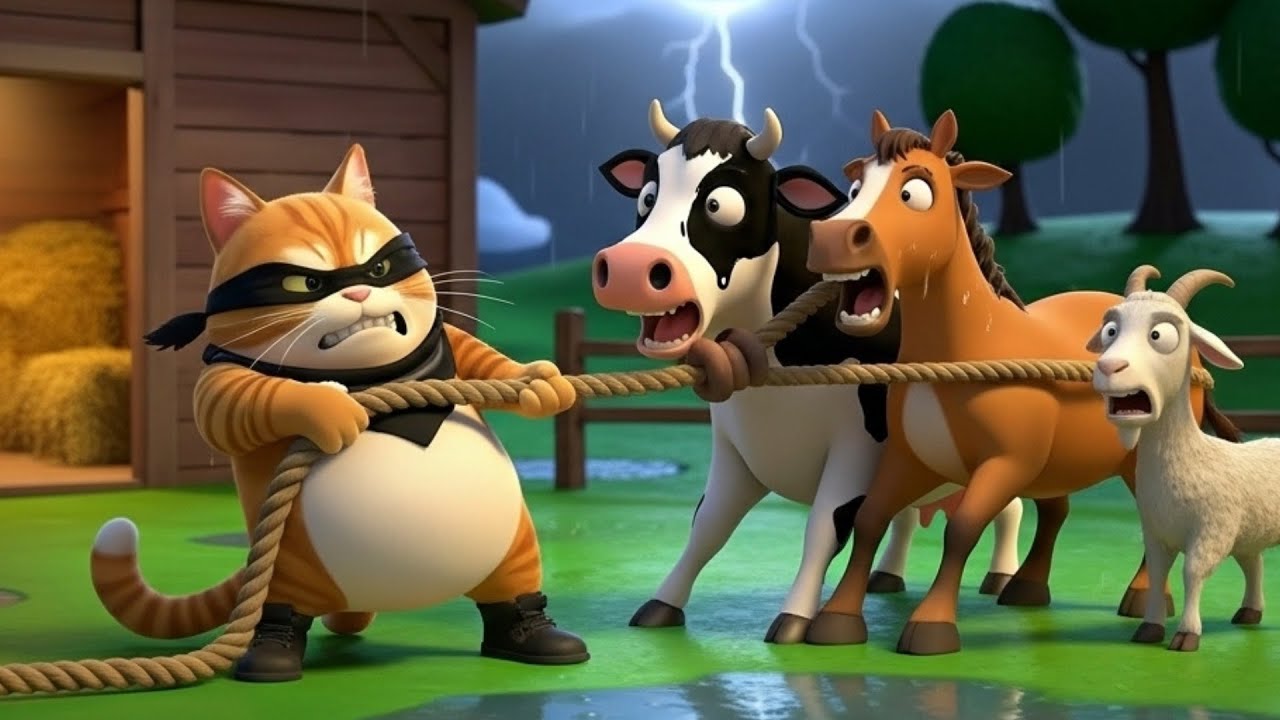 Thief Steals Animals from Old MacDonald’s Farm 😱🐄 | Cat Story 😢