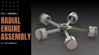 radial engine ASSEMBLY PART-1 PISTON HEAD