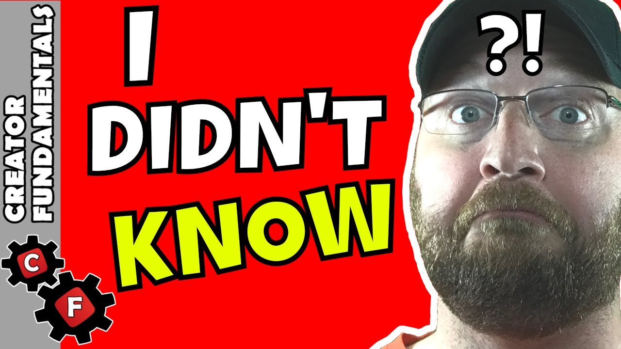 3 Things I Wish I Knew when I First Started on YouTube - YouTube