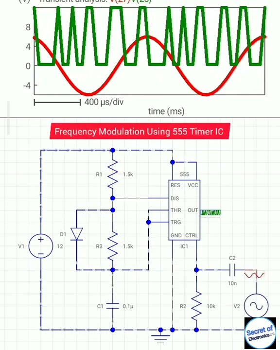 How to make Frequency Modulation Circuit using 555 Timer IC - YouTube