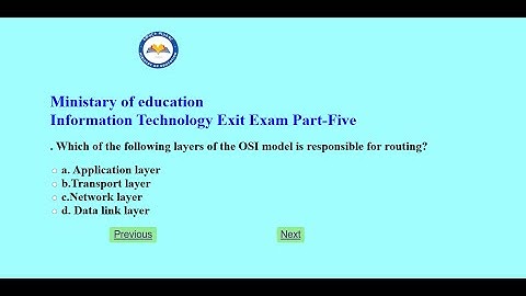 Exit exam for information technology 2016 E.C | part-5