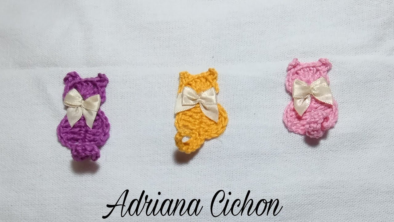 GATINHO DE CROCHE PARA APLICAÇÃO/CHAVEIRO/LEMBRANCINHA