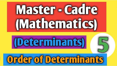 Determinants for master cadre by kk paathshala