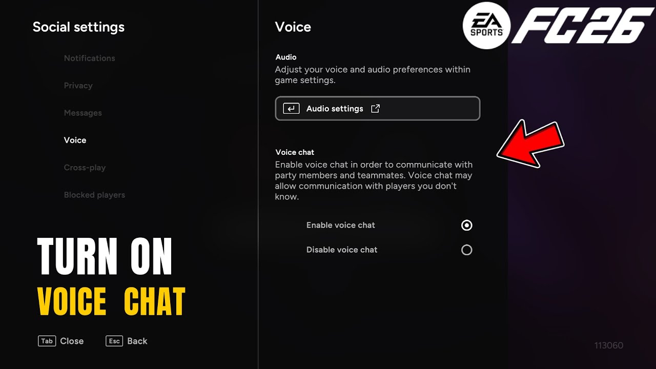 EA FC 26 Как включить голосовой чат