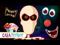 Jogo de esqueleto de cor de rosto errado | Enigma assustador engraçado para Crianças | Casa Teehee