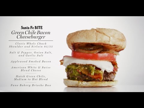 Santa Fe Bite's Green Chile Cheeseburger