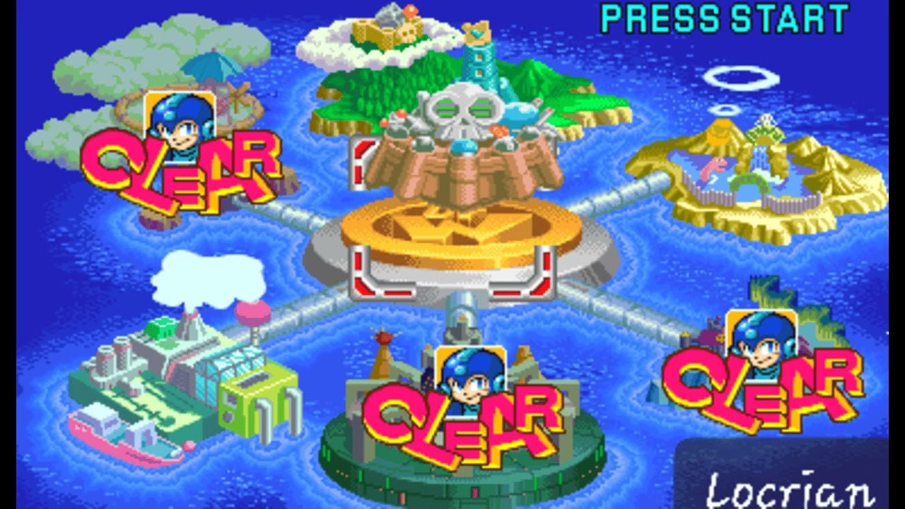 Megaman Power Battle [CPS2] - Megaman 1-2 Stage select (Locrian)