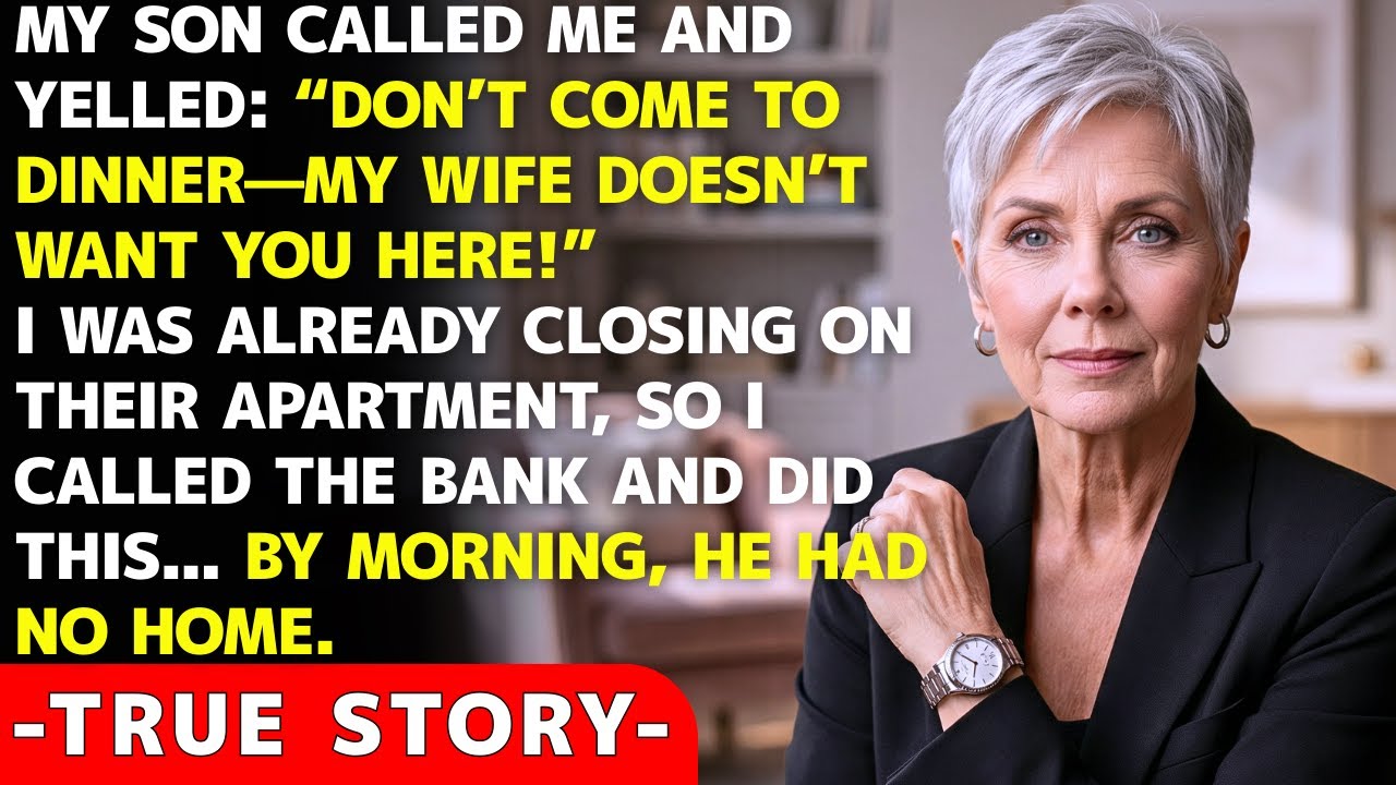 My Son Called And Shouted: “Don’t Come To Dinner—My Wife Doesn’t Want You Here!” So I…