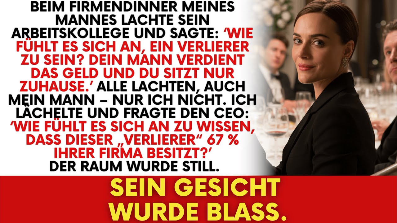 Beim CEO-Dinner meines Mannes hielten sie mich für eine Niemand – bis ich zeigte, wer das Sagen hat!